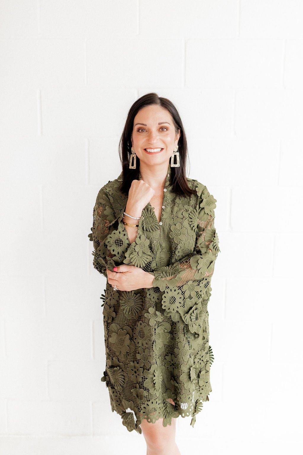Kennedy Statement Earrings - Champagne Checkered - LINNY CO WholesaleAcetate