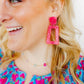 Kennedy Statement Earrings - Cosmic Pink - LINNY CO WholesaleAcetate