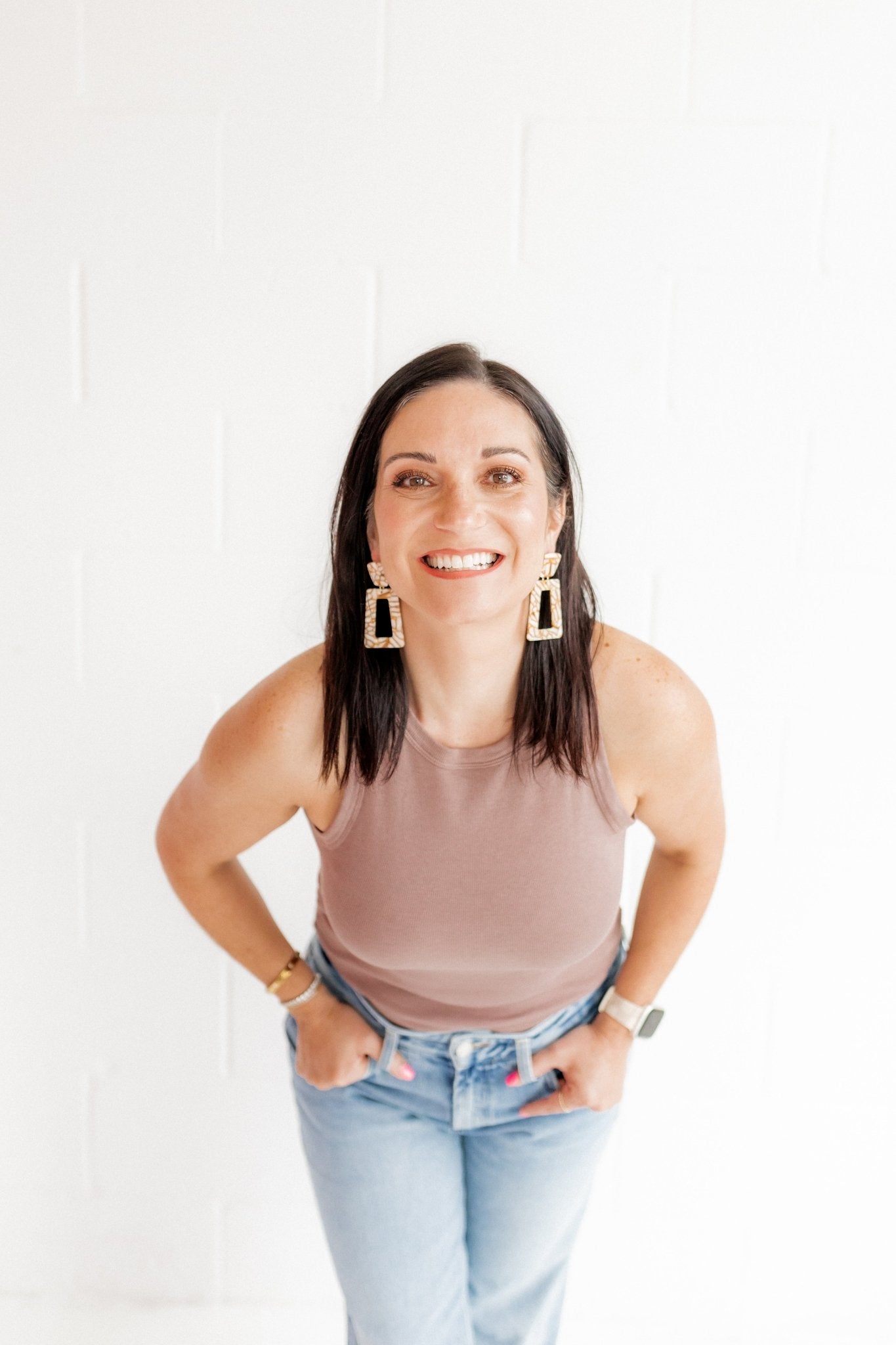 Kennedy Statement Earrings - Desert Sand - LINNY CO WholesaleAcetate