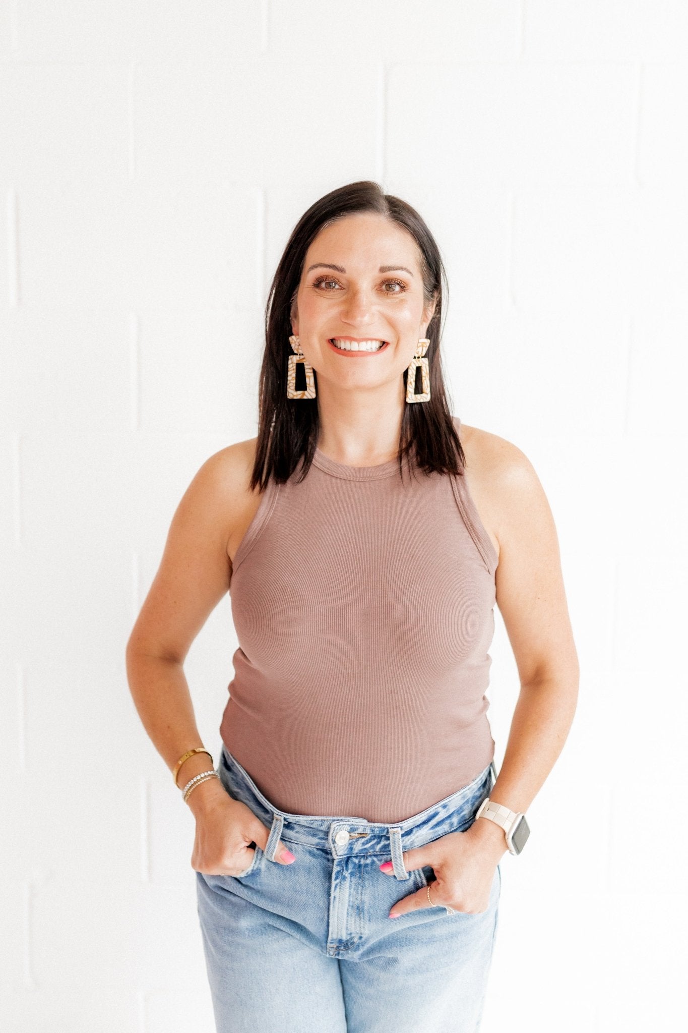 Kennedy Statement Earrings - Desert Sand - LINNY CO WholesaleAcetate
