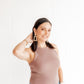 Kennedy Statement Earrings - Desert Sand - LINNY CO WholesaleAcetate