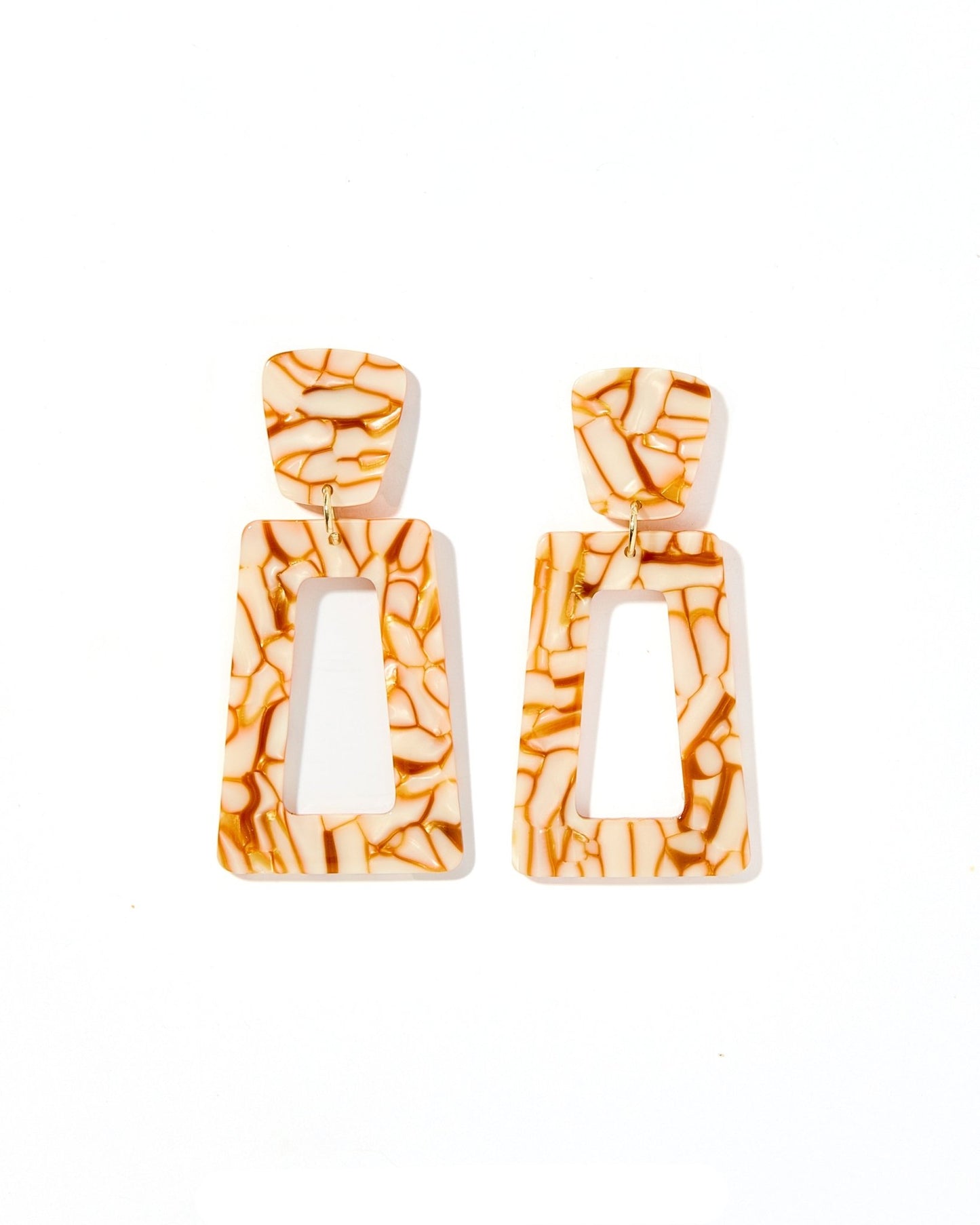 Kennedy Statement Earrings - Desert Sand - LINNY CO WholesaleAcetate