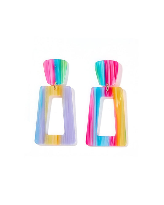 Kennedy Statement Earrings - Fiesta - LINNY CO WholesaleAcetate