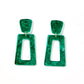 Kennedy Statement Earrings - Forest Green - LINNY CO WholesaleAcetate