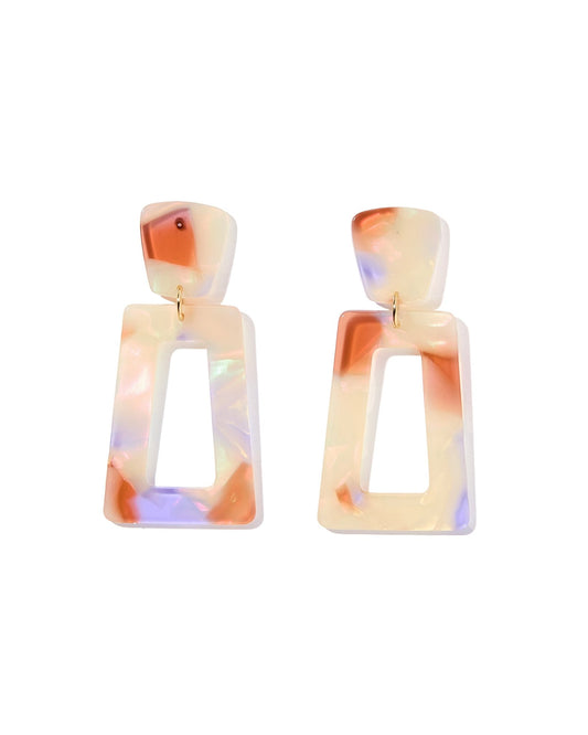 Kennedy Statement Earrings - Lavender Honey - LINNY CO WholesaleAcetate