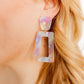 Kennedy Statement Earrings - Lavender Skies - LINNY CO WholesaleAcetate