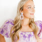 Kennedy Statement Earrings - Lilac - LINNY CO WholesaleAcetate