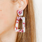 Kennedy Statement Earrings - Maroon Camo - LINNY CO WholesaleAcetate