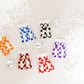 Kennedy Statement Earrings - Maroon Checkered - LINNY CO WholesaleAcetate