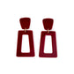 Kennedy Statement Earrings - Maroon - LINNY CO WholesaleAcetate