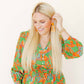 Kennedy Statement Earrings - Metallic Orange - LINNY CO WholesaleAcetate