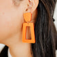 Kennedy Statement Earrings - Metallic Orange - LINNY CO WholesaleAcetate