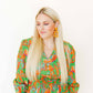 Kennedy Statement Earrings - Metallic Orange - LINNY CO WholesaleAcetate