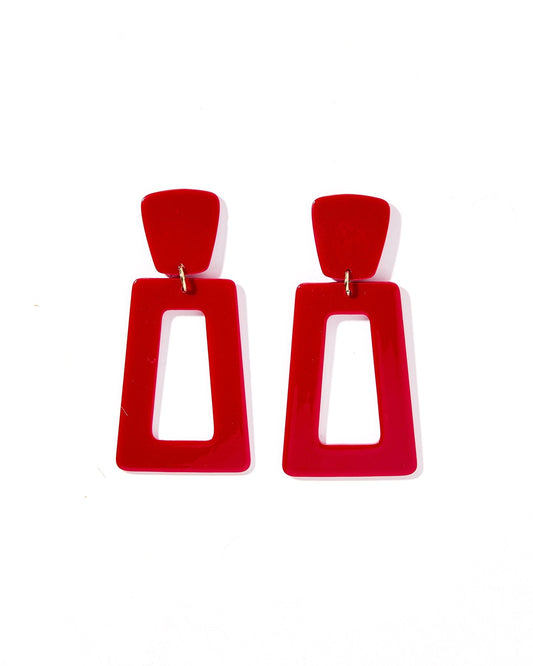 Kennedy Statement Earrings - Mulberry - LINNY CO WholesaleAcetate