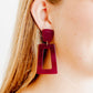 Kennedy Statement Earrings - Mulberry - LINNY CO WholesaleAcetate