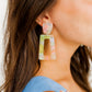 Kennedy Statement Earrings - Neon Punch - LINNY CO WholesaleAcetate