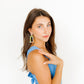 Kennedy Statement Earrings - Neon Punch - LINNY CO WholesaleAcetate