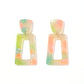 Kennedy Statement Earrings - Neon Punch - LINNY CO WholesaleAcetate