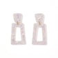 Kennedy Statement Earrings - Pearl White - LINNY CO WholesaleAcetate