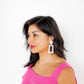 Kennedy Statement Earrings - Pearl White - LINNY CO WholesaleAcetate