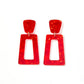 Kennedy Statement Earrings - Pearlized Red - LINNY CO WholesaleAcetate