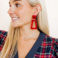 Kennedy Statement Earrings - Pearlized Red - LINNY CO WholesaleAcetate