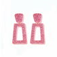 Kennedy Statement Earrings - Pink Glitter - LINNY CO WholesaleAcetate