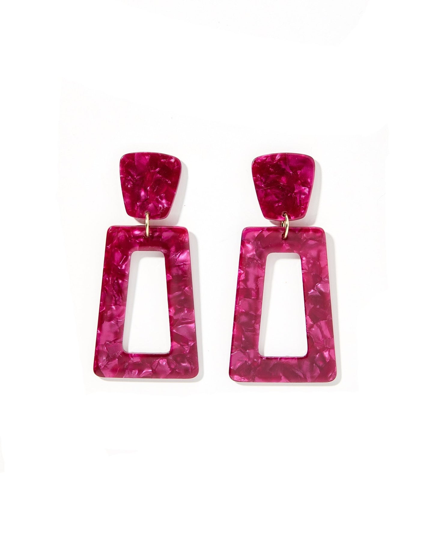 Kennedy Statement Earrings - Pinot Noir - LINNY CO WholesaleAcetate