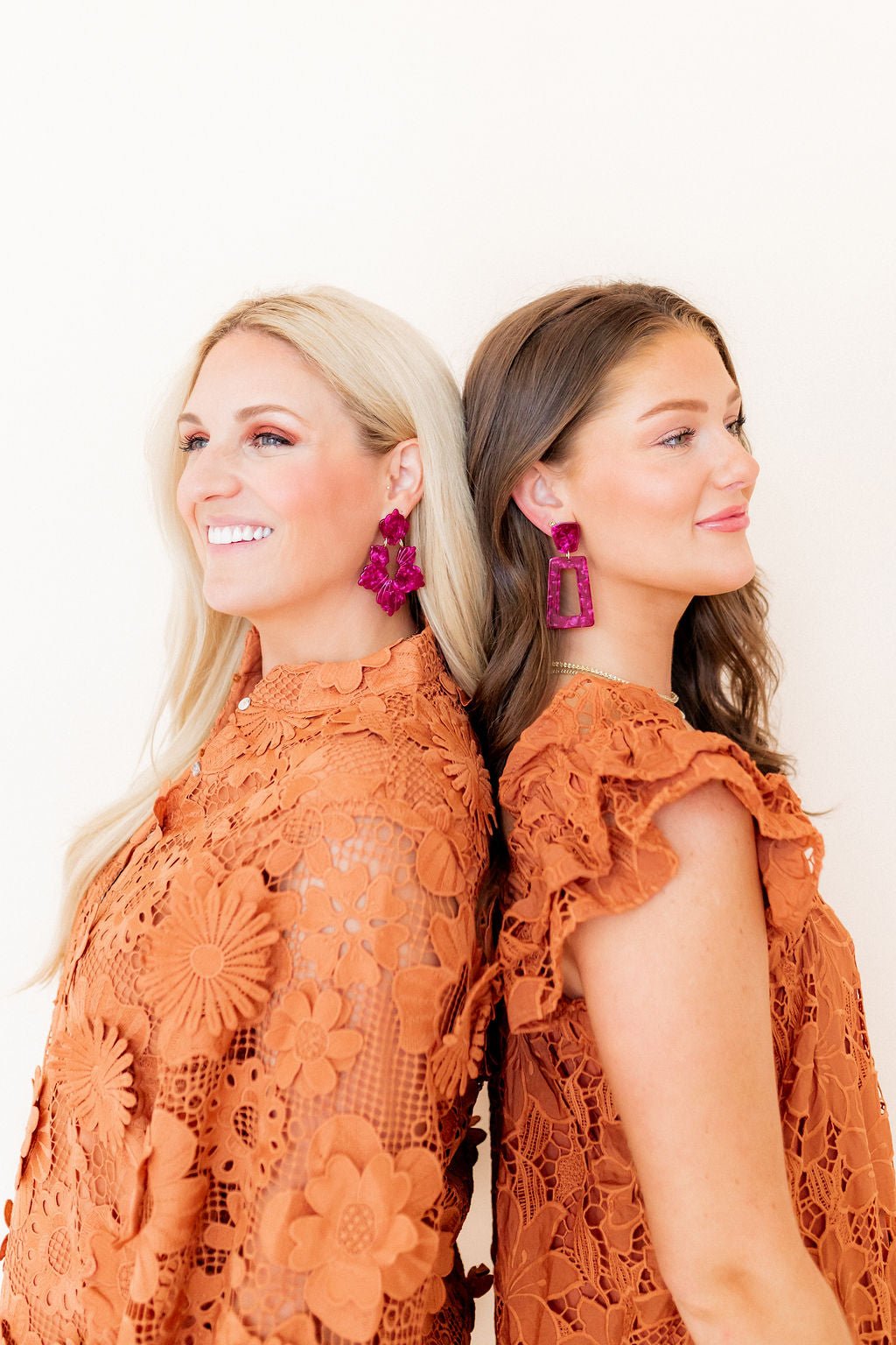 Kennedy Statement Earrings - Pinot Noir - LINNY CO WholesaleAcetate