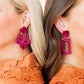 Kennedy Statement Earrings - Pinot Noir - LINNY CO WholesaleAcetate