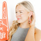 Kennedy Statement Earrings - Red and Gold Checkered - LINNY CO WholesaleAcetate