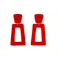 Kennedy Statement Earrings - Red Glitter - LINNY CO WholesaleAcetate