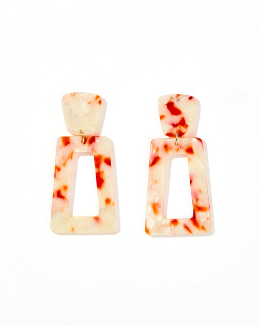 Kennedy Statement Earrings - Texas Pearl - LINNY CO WholesaleAcetate