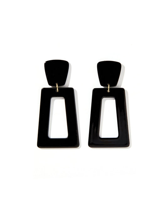 Kennedy Statement Earrings - True Black - LINNY CO WholesaleAcetate
