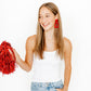 Kennedy Statement Earrings - True Red - LINNY CO WholesaleAcetate