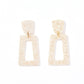 Kennedy Statement Earrings - White Shell - LINNY CO WholesaleAcetate