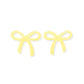 Kylie Bow Earrings - Butter Yellow - LINNY CO WholesaleAcetate