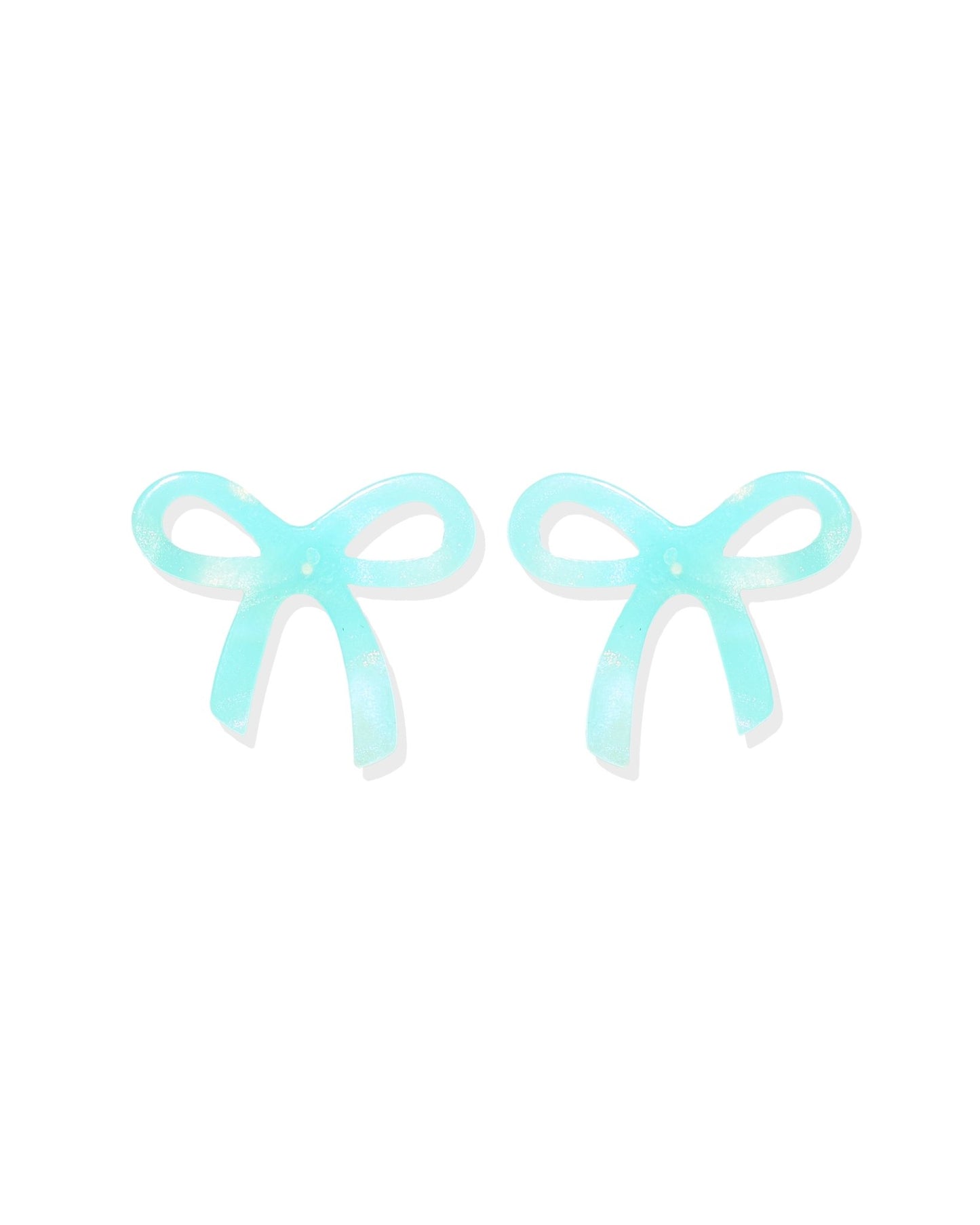 Kylie Bow Earrings - Dahlia Blue - LINNY CO WholesaleAcetate
