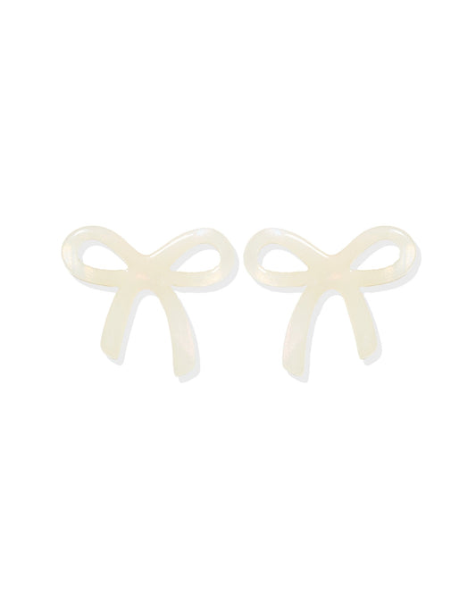 Kylie Bow Earrings - Iridescent - LINNY CO WholesaleAcetate