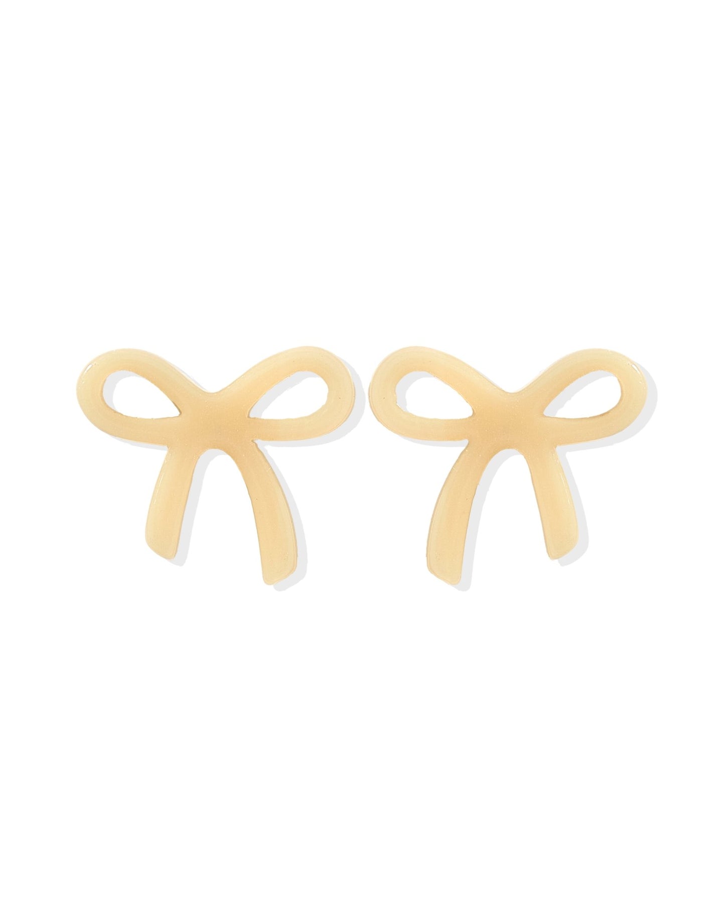 Kylie Bow Earrings - Latte - LINNY CO WholesaleAcetate