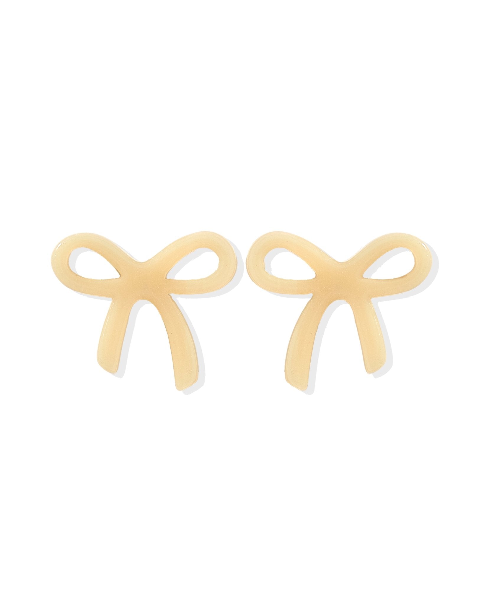 Kylie Bow Earrings - Latte - LINNY CO WholesaleAcetate