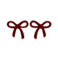 Kylie Bow Earrings - Maroon - LINNY CO WholesaleAcetate