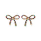 Kylie Bow Earrings - Multi Glitter - LINNY CO WholesaleAcetate