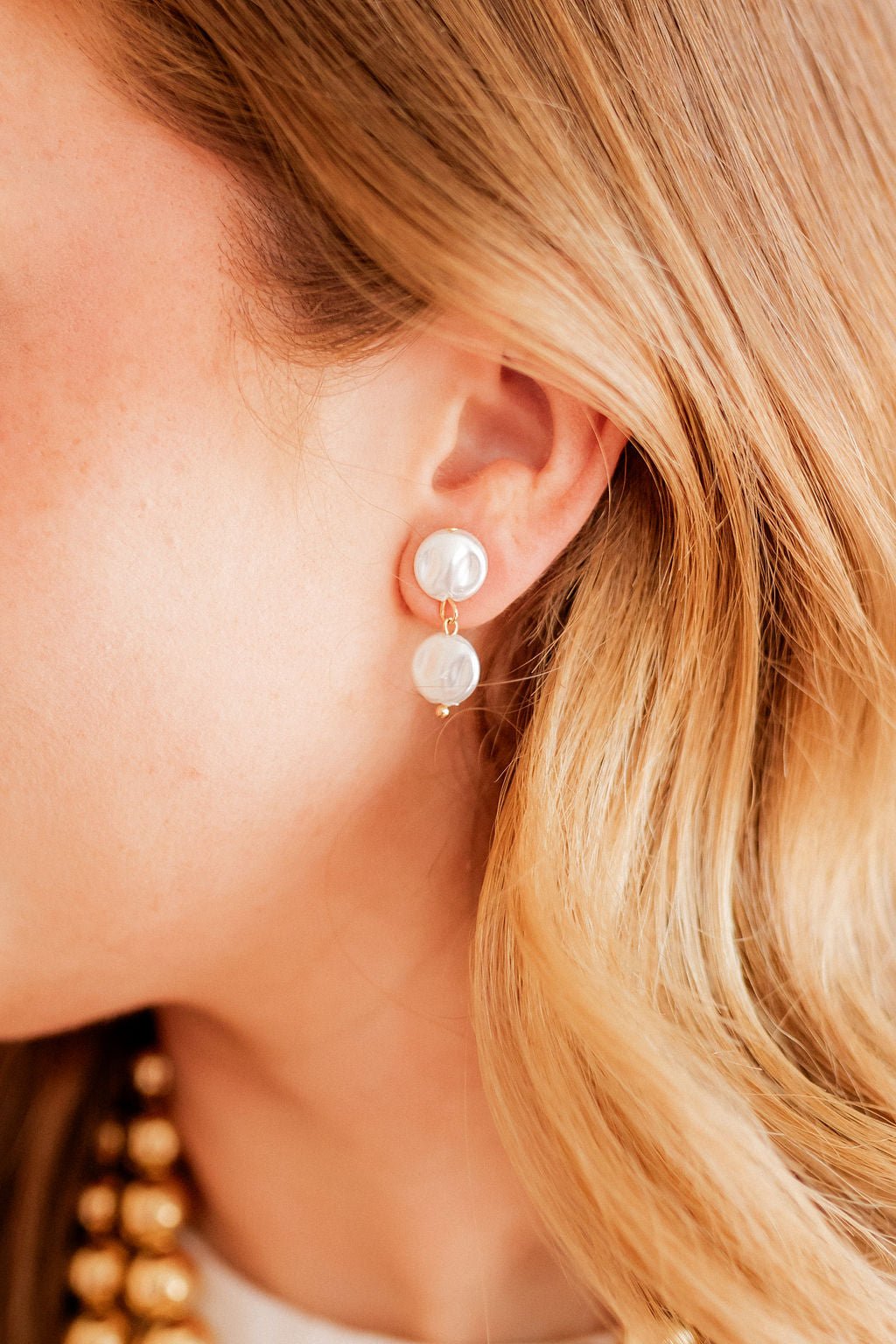 Libby - 2 Pearl - Earrings - LINNY CO WholesaleMetals