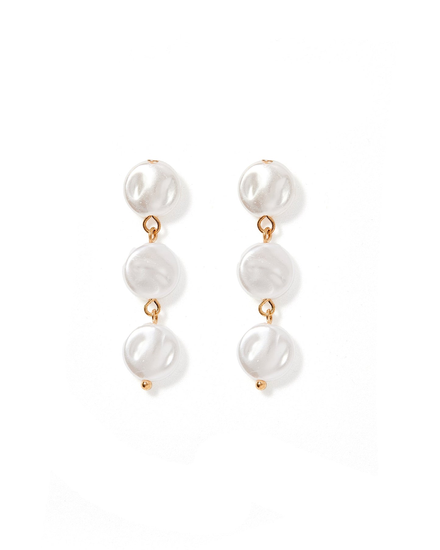Libby - 3 Pearl - Earrings - LINNY CO WholesaleMetals