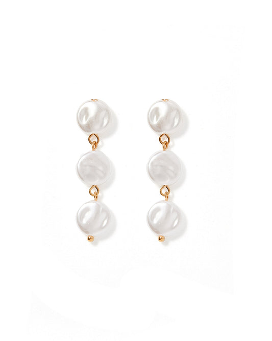 Libby - 3 Pearl - Earrings - LINNY CO WholesaleMetals