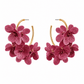 Loiuse Hoop - Pink - LINNY CO WholesaleMetal