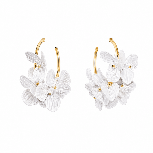 Loiuse Hoop - White - LINNY CO WholesaleMetal