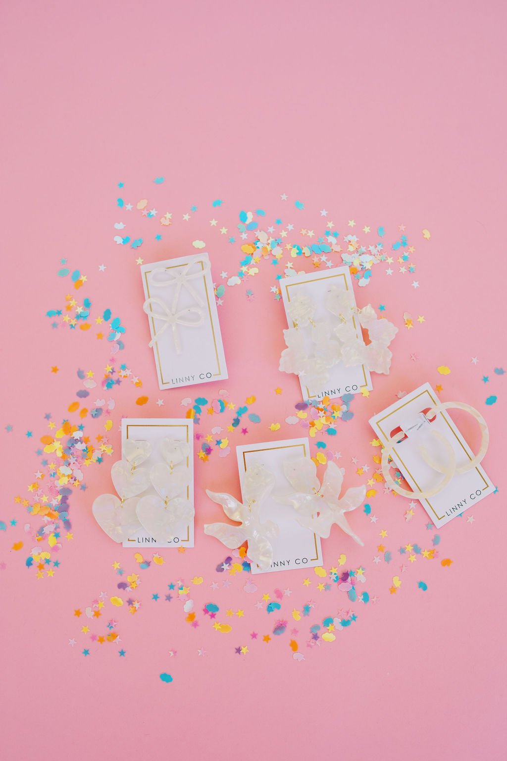 Lola Bow Earrings - Iridescent - LINNY CO WholesaleAcetate