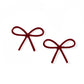 Lola Bow Earrings - Maroon - LINNY CO WholesaleAcetate